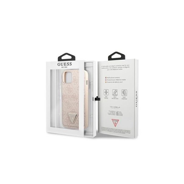 GUESS Futrola za iPhone 13 pink Triangle Logo Cardslot - GSM168178