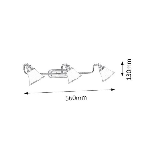Rabalux Spot rasveta Grando E14 R50 3x MAX 40W bronzana (6547) - 6547
