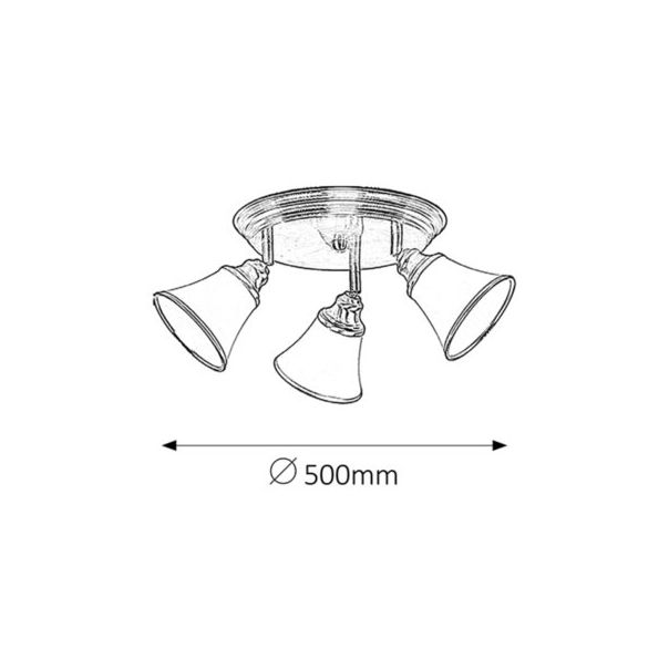 Rabalux Spot rasveta Grando E14 R50 3x MAX 40W bronzana (6548) - 6548