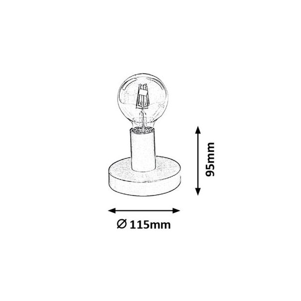 Rabalux Stona lampa Bowie E27 1x MAX 60W crna (6569) - 6569
