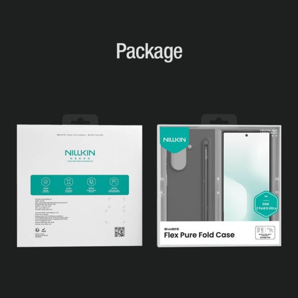 NILLKIN Maska za Samsung F976B Galaxy Z Fold 8 Ultra (S Pen) crna Flex Pure Fold - EP3181996