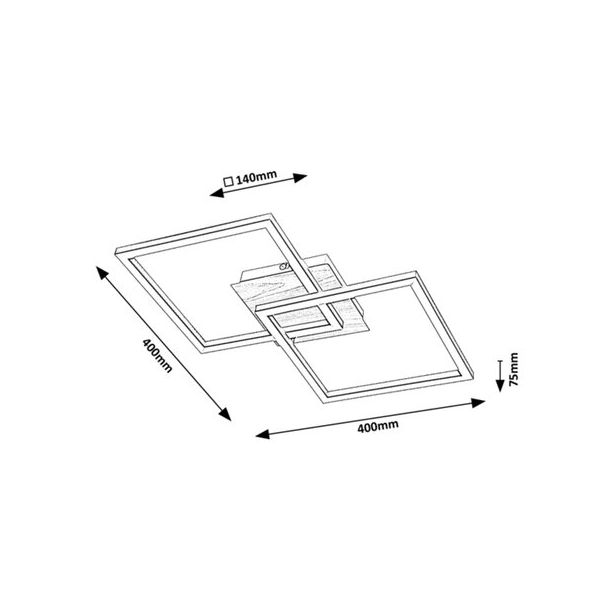 Rabalux Plafonjera Ashton LED 24W mat crno (6589) - 6589-1