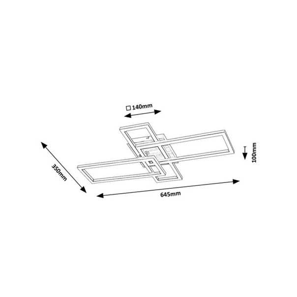 Rabalux Plafonjera Ashton LED 24W brušeni hrom (6590) - 6590-1