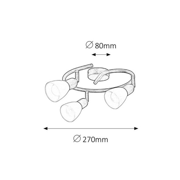 Rabalux Spot rasveta Soma E14 3x MAX 40W antično smeđe (6593) - 6593