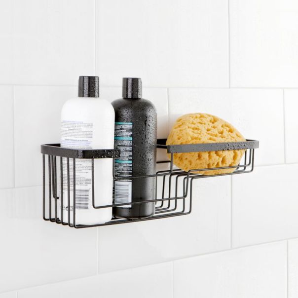 TATAY Kupatilska pravougaona polica 12x11.5x37cm, crna - 6603200