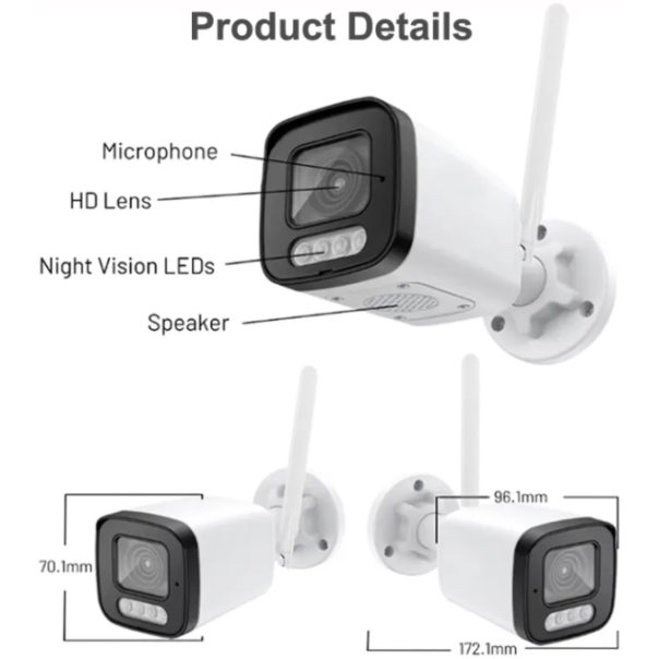 GMB Kamera CAM-IP5MP-B6-5X, 5MP, iCSee xmeye pro app Two-way audio - 47517