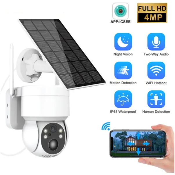 GMB Kamera CAM-IP4MP-T13-4G Solar kamera 4MP, iCSee xmeye pro app - 47518