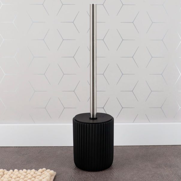 TENDANCE Četka za WC šolju sa držačem 9x37cm, poliresin/crna - 66103103