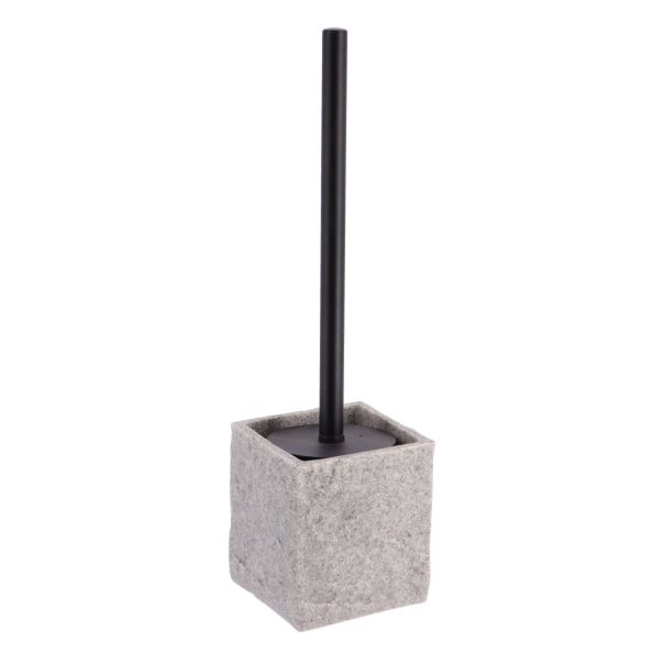TENDANCE Četka za WC šolju sa držačem 37x10x10cm, poliresin/siva - 66120180