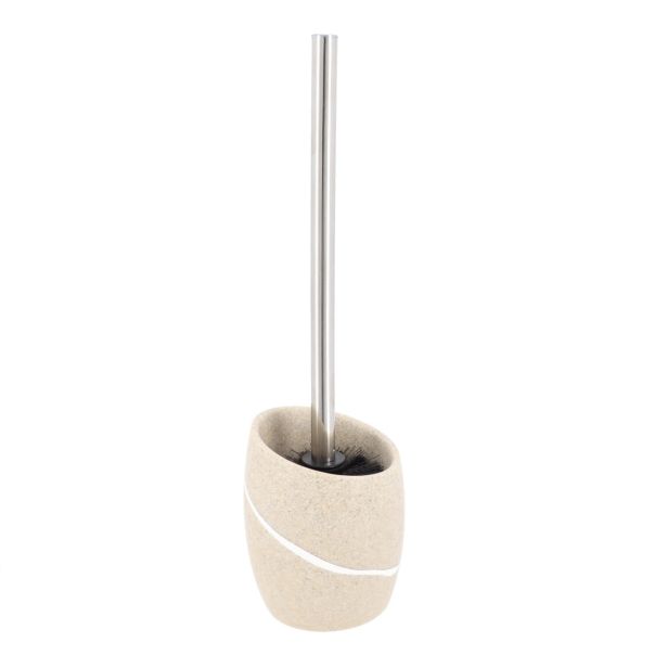TENDANCE Četka za WC šolju sa držačem 36.6x10.2x9.7cm Stone effect, poliresin/bež - 66153104