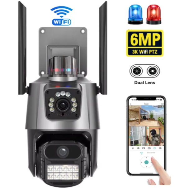 GMB Kamera CAM-IP6MP-EP11-QQ, 6MP, microSD iCSee xmeye pro app Two-way audio - 47512
