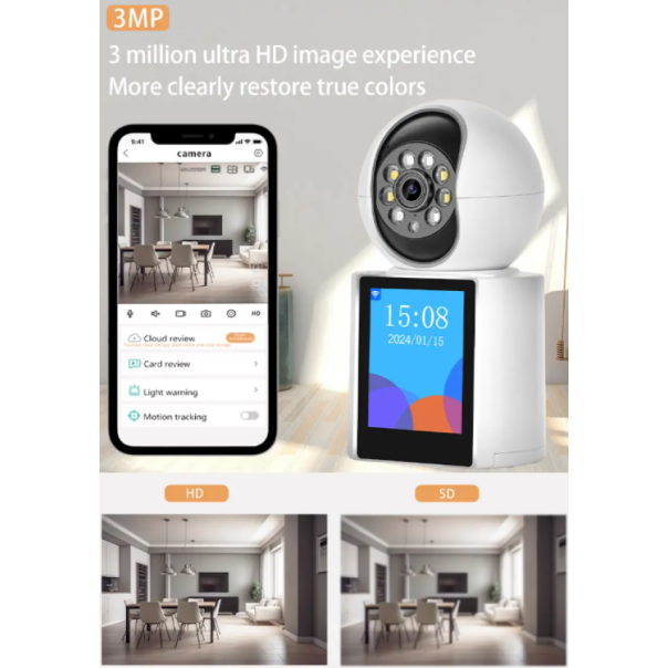 GMB Kamera CAM-IP3M-V1 Video poziv 3MP, iCSee xmeye pro app - 47515