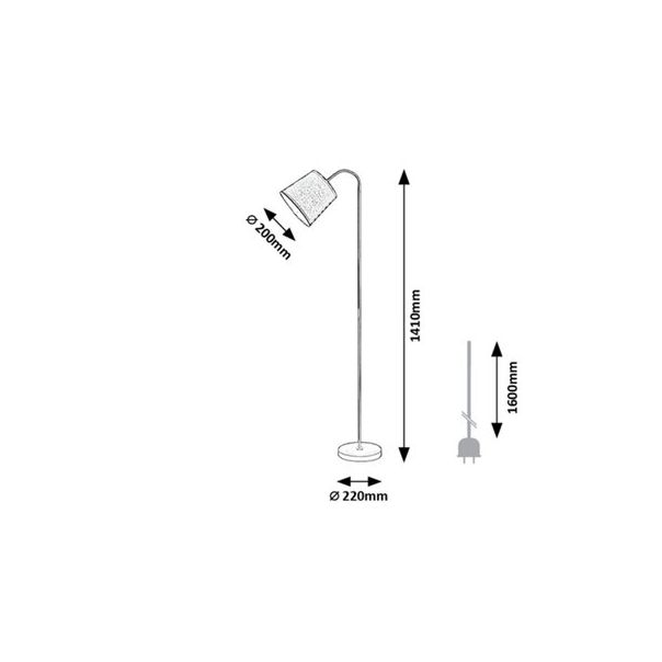 Rabalux Podne lampe Godric E27 1x MAX 25W crna (6640) - 6640
