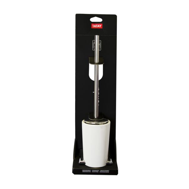 TATAY Zidna četka za WC šolju sa držačem Ronda 9.5x8.5x37cm, inox - 6647500