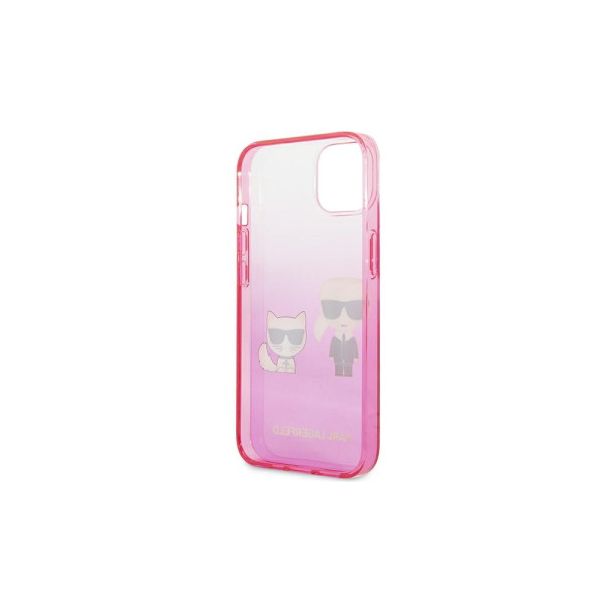 KARL LAGERFELD Futrola za iPhone 13 pink Karl & Choupette Head Gradient - GSM114867
