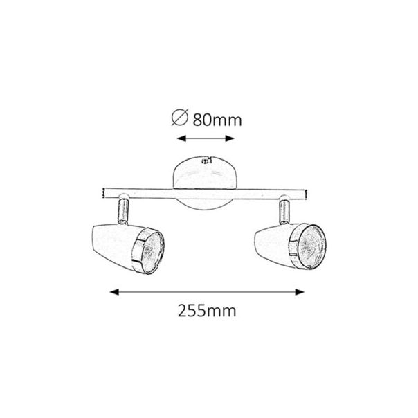 Rabalux Spot rasveta Karen LED 2x 4W bela (6667) - 6667-1-1