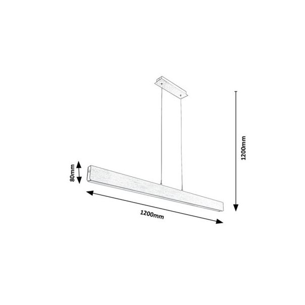 Rabalux Visilica Tithania LED 24W brušeni aluminijum (6670) - 6670-1-1