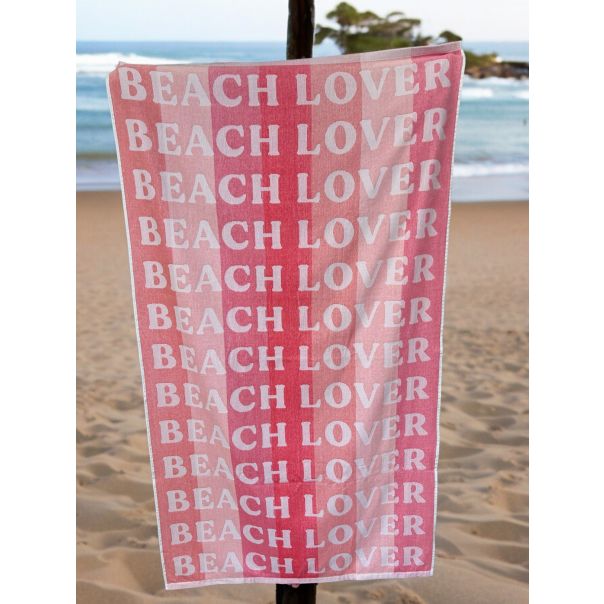 VIKTORIJA Plažni peškir Pink 90x170cm - VLK000680-pinkbeache