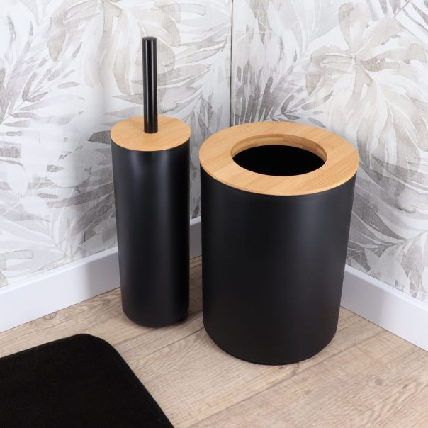 TENDANCE Četka za WC šolju sa držačem Fano, poliresin/crna - 6674237