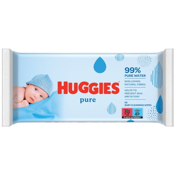 HUGGIES Baby vlažne maramice pure 56 kom. - 6677-1