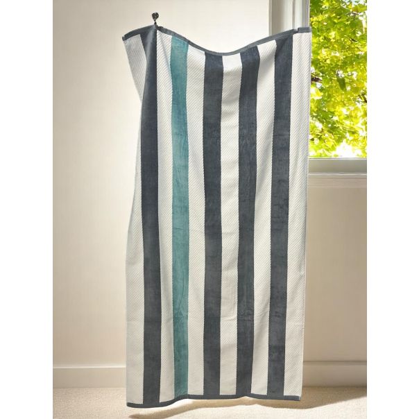 VIKTORIJA Plažni Peškir Ocean Stripe 160x81 cm - VLK000tripe