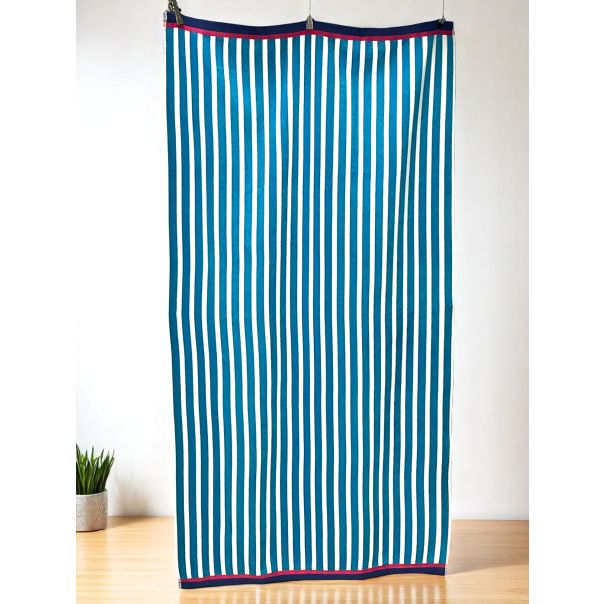 VIKTORIJA Plažni peškir “Plave linije“ 160x80 cm A53 - VLK000668-pla