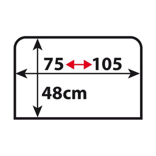 LAMPA ACCESSORIES Zaštita od sunca bočna širina 75-105-visina 48cm za suv-4X4 vozila  2kom - 66895