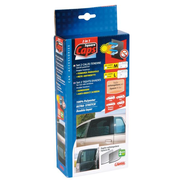 LAMPA ACCESSORIES Zaštita od sunca bočna širina 80-120-visina 58cm za suv-4X4 vozila  2kom - 66896