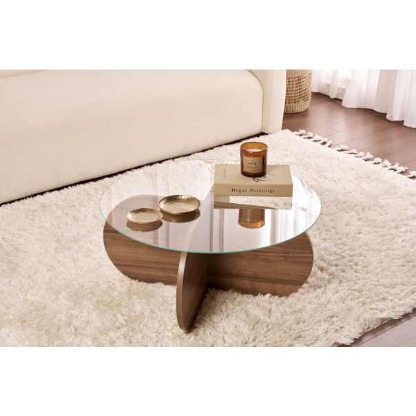 NORDURE Klub sto Aeris, tamno braon - EP3003048