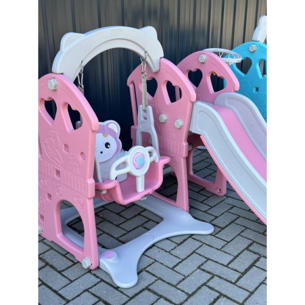 WINNER BIKE TOBOGAN + LJULJA 180X120X1120cm PINK - OUT0025