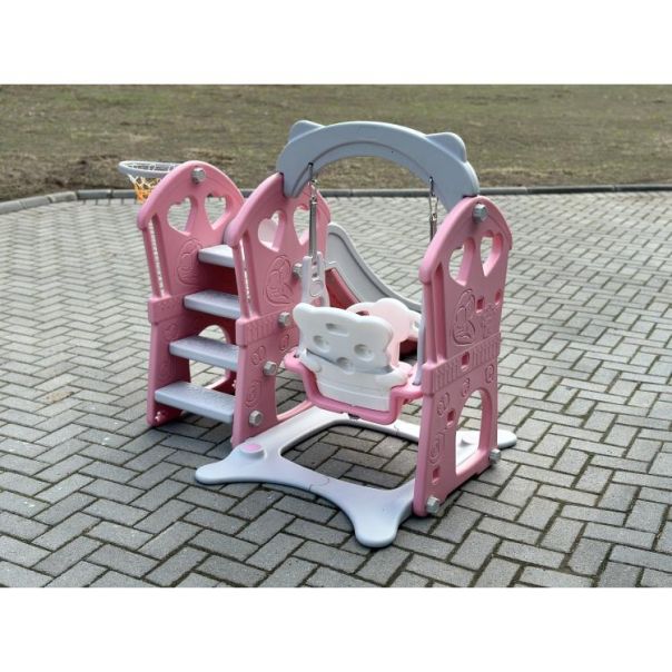 WINNER BIKE TOBOGAN + LJULJA 180X120X1120cm PINK - OUT0025