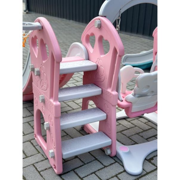 WINNER BIKE TOBOGAN + LJULJA 180X120X1120cm PINK - OUT0025