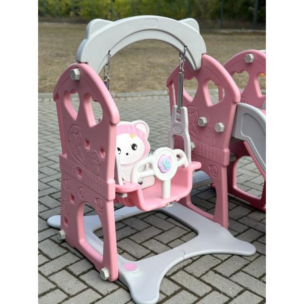 WINNER BIKE TOBOGAN + LJULJA 180X120X1120cm PINK - OUT0025