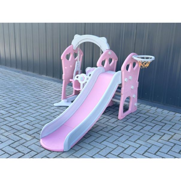 WINNER BIKE TOBOGAN + LJULJA 180X120X1120cm PINK - OUT0025