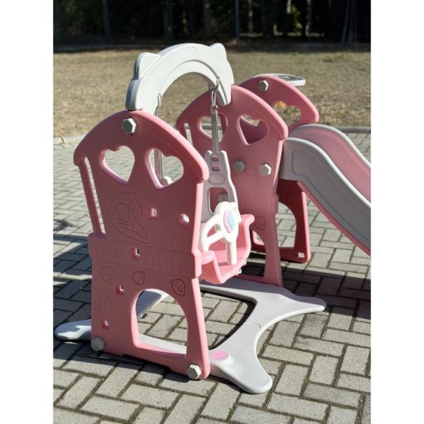 WINNER BIKE TOBOGAN + LJULJA 180X120X1120cm PINK - OUT0025