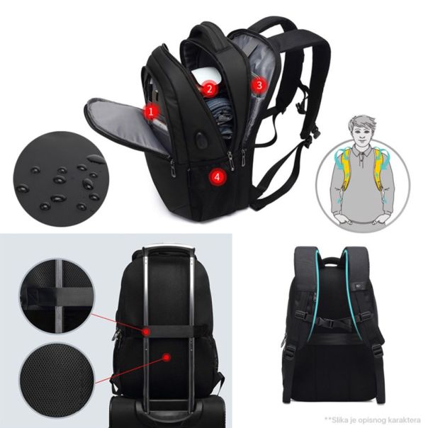 Ranac POSO 652 Casual sivi - 213410