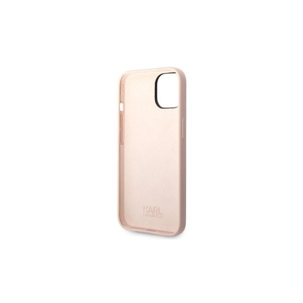 Maska za iPhone 14 Karl Lagerfeld Liquid Silicone Karl Head Pink - GSM167628