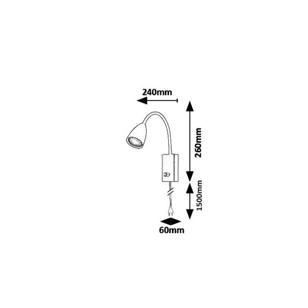 Rabalux Spot rasveta Mika GU10 1X MAX 25W bela (6720) - 6720