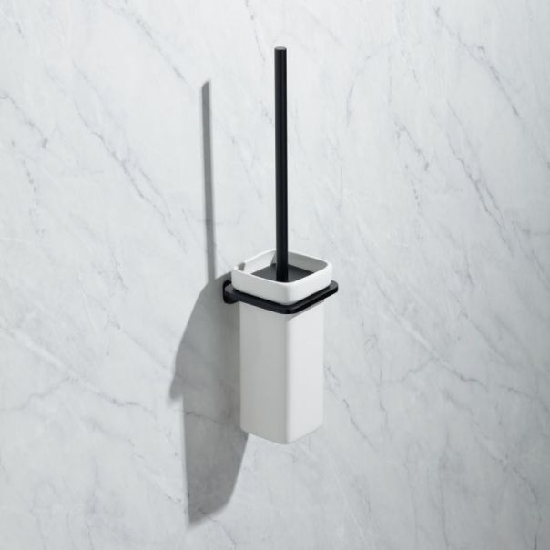 TATAY Zidna četka za WC šolju sa držačem 9x10x41cm Onyx, crna - 6730700