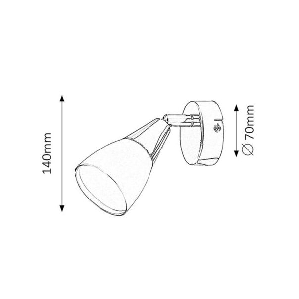 Rabalux Spot rasveta Nicolette E14 1x MAX 40W hrom (6767) - 6767