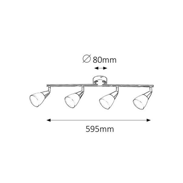 Rabalux Spot rasveta Nicolette E14 4x MAX 40W hrom (6770) - 6770