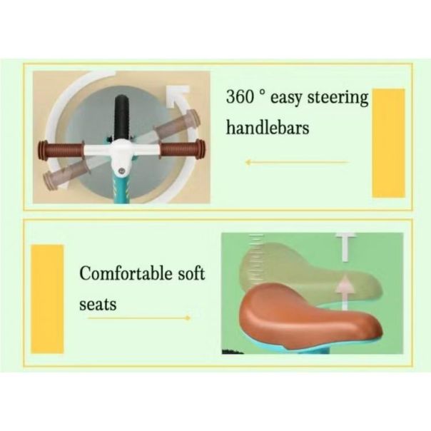 WINNER BIKE BIC.12 BALANCE BIKE GREEN - BCK0409