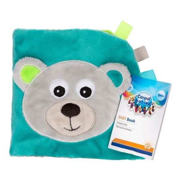 CANPOL Plišana igračka za bebe - Knjiga medved - 68-075_grey