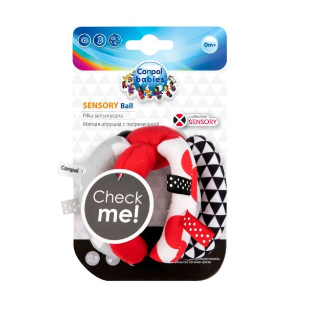 CANPOL Plišana igračka za bebe Lopta - Contrast - 68-082
