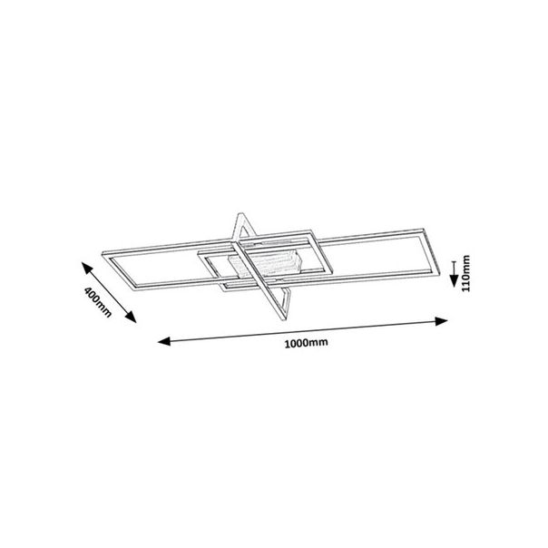 Rabalux Plafonjera Ashton LED 35W mat crno (6814) - 6814-1-1