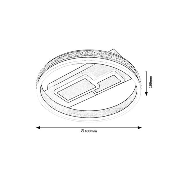 Rabalux Plafonjera Roxana LED 50W srebrna (6830) - 6830-1