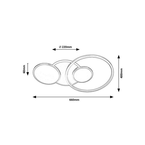 Rabalux Plafonjera Fulvia LED 50W brušeni hrom (6890) - 6890-1