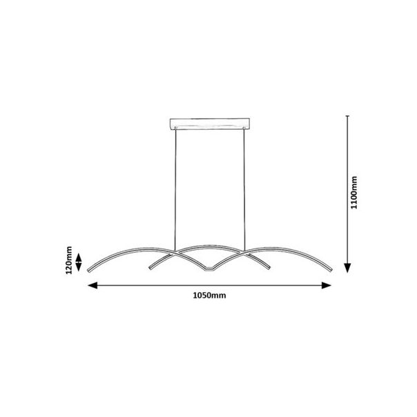 Rabalux Visilica River LED 40W crna (6899) - 6899