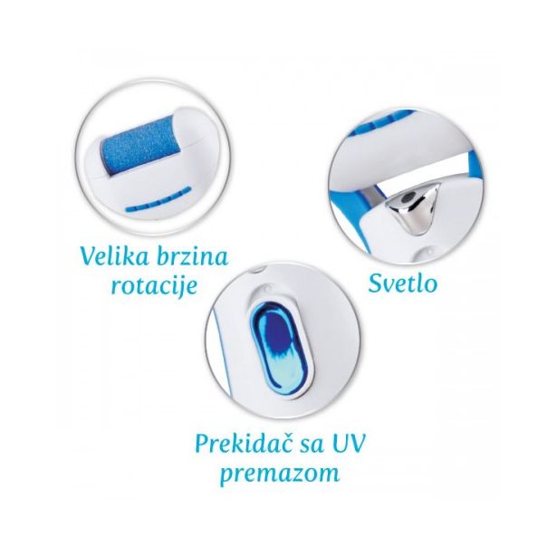 MEDISANA Električna turpija za pete sa dijamantskih kristalima Pedi Smooth - MedSan484