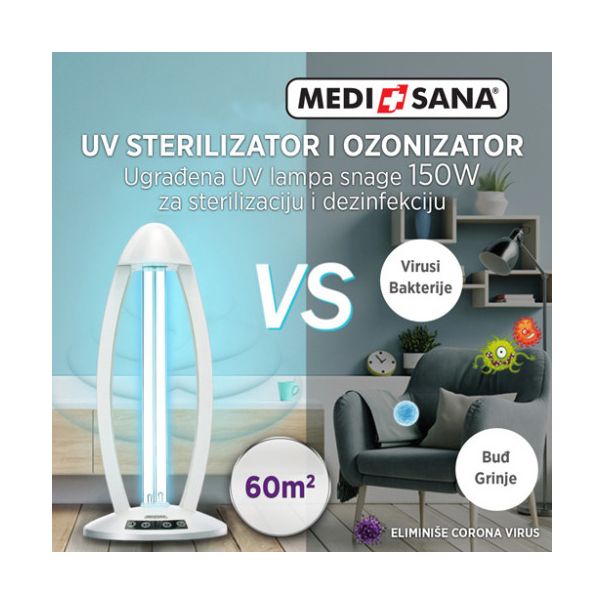 MEDISANA UV + Ozone Germicidni sterilizator i ozonizator 38w + zaštitne naočare - MedSan582